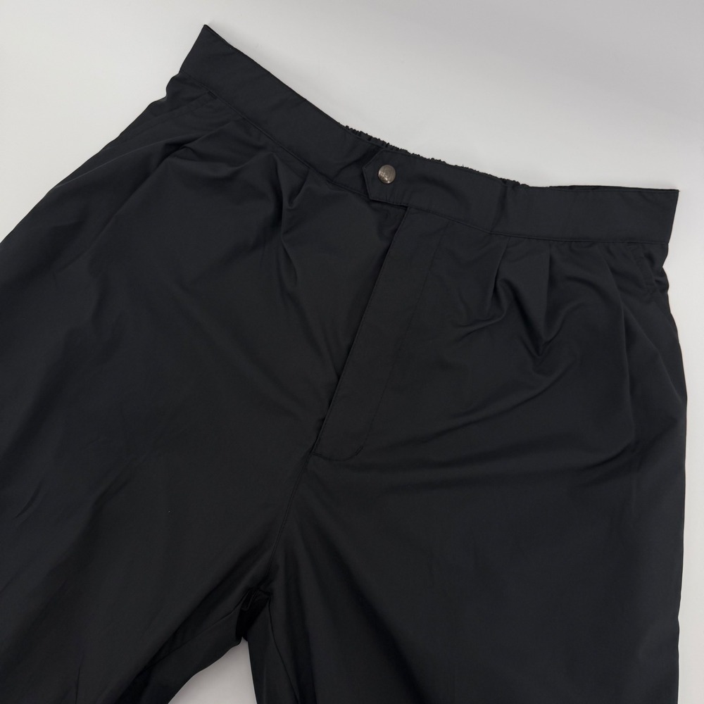 FootJoy DryJoys Golf Rain Pants Mens Medium Black Waterproof Side Zip Pleated